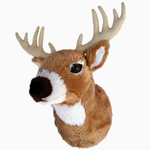 Whitetail Deer Plush Stuffed Animal Wall Mount Decor New